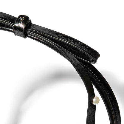 Shoulder Ribbon Enamel Bag