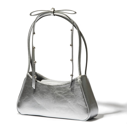 Shoulder Ribbon Enamel Bag