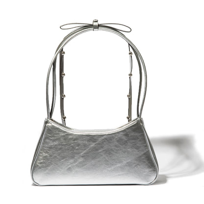 Shoulder Ribbon Enamel Bag