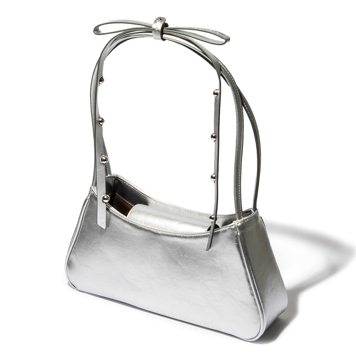 Shoulder Ribbon Enamel Bag