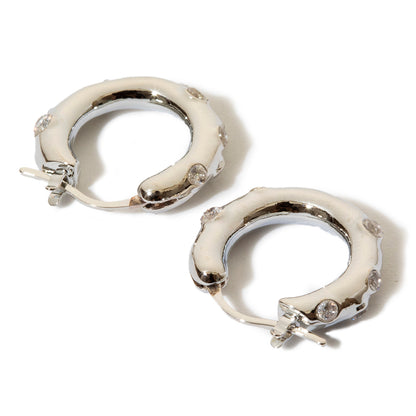 Garden hoop pierced earrings