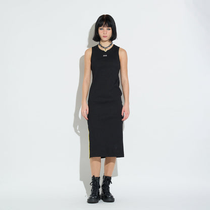 CONTRAST COLOR SLIT TANK DRESS
