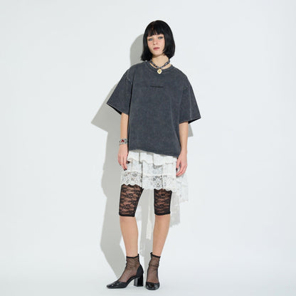 ASYMMETRICAL LACE SKIRT
