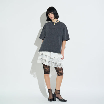 ASYMMETRICAL LACE SKIRT