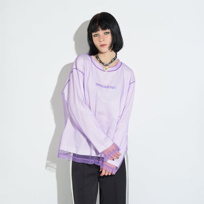 MESH LAYERED LONG T-SHIRT