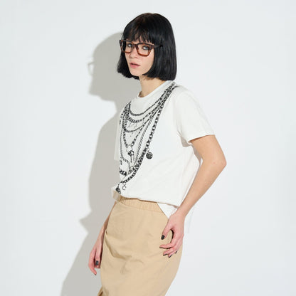 FAKE ACCESSORY PRINT T-SHIRT