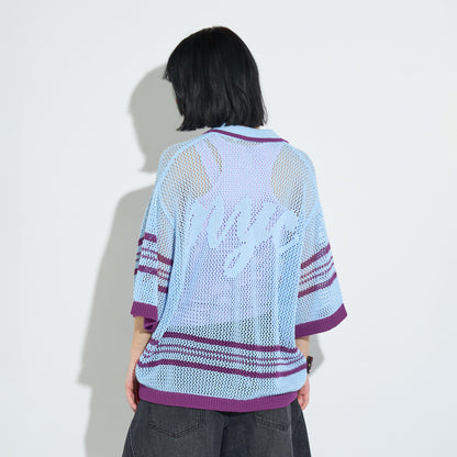 Mesh Knit S/S Cardigan