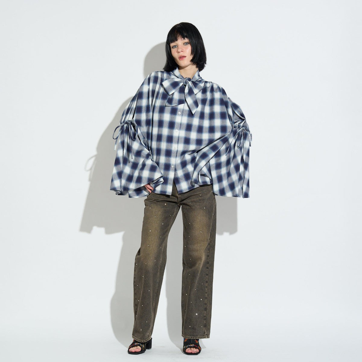 4WAY CHECK BLOUSE