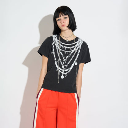 FAKE ACCESSORY PRINT T-SHIRT