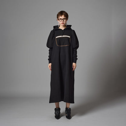 MESH POCKET PUFFSLEEVE ONE-PIECE