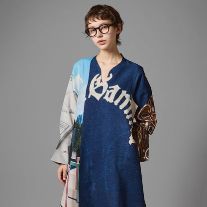 DIRECT PRINT PULLOVER ONE-PIECE