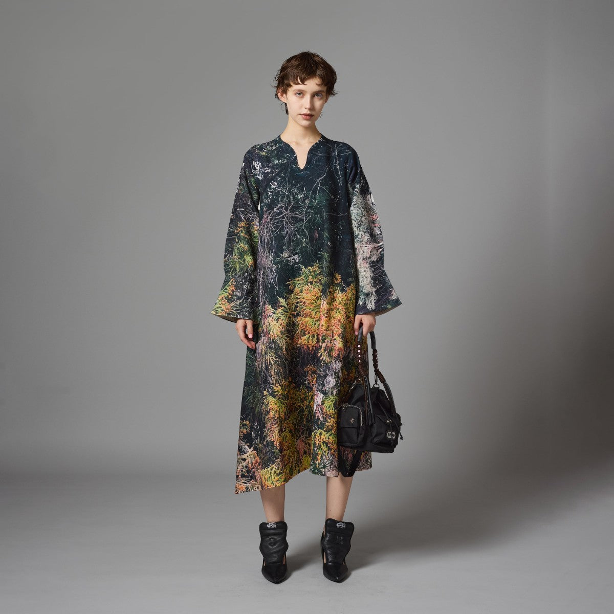 DIRECT PRINT PULLOVER ONE-PIECE