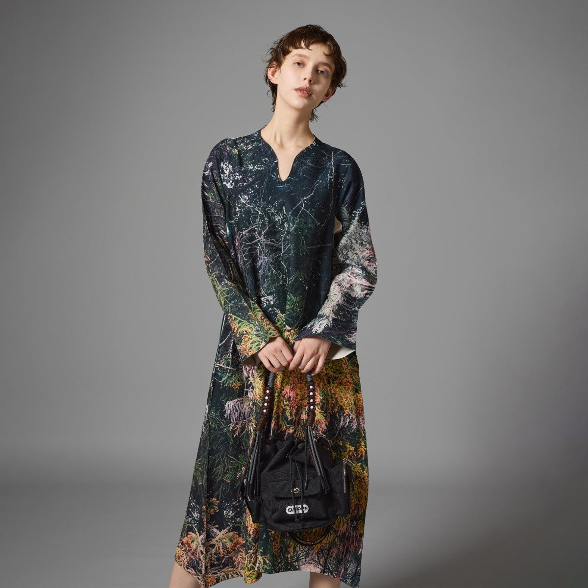 DIRECT PRINT PULLOVER ONE-PIECE