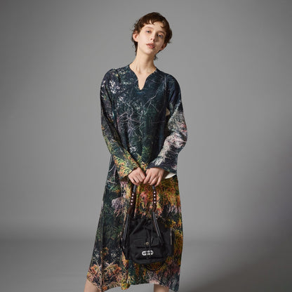DIRECT PRINT PULLOVER ONE-PIECE