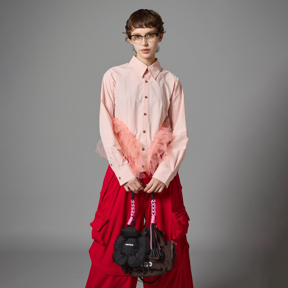 GATHER TULLE SHIRT