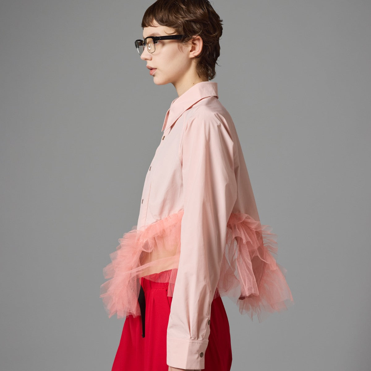 GATHER TULLE SHIRT