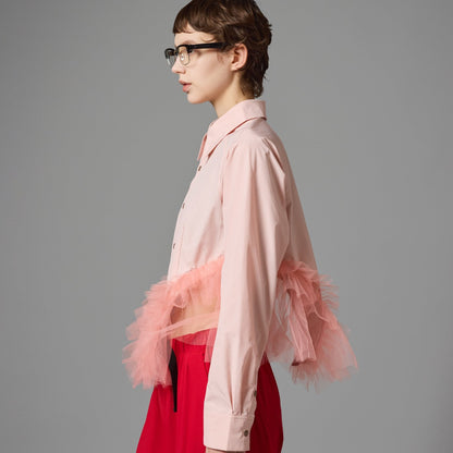 GATHER TULLE SHIRT
