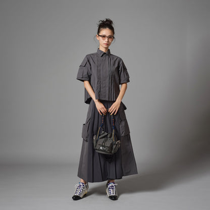 PIN TUCK TECH SHIRT