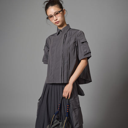 PIN TUCK TECH SHIRT