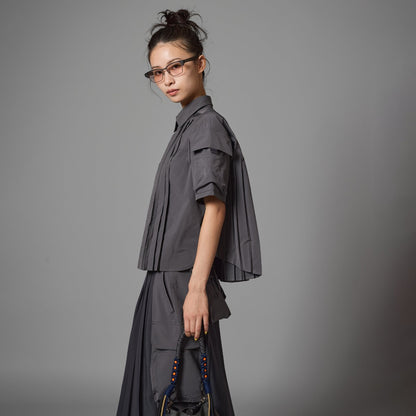 PIN TUCK TECH SHIRT