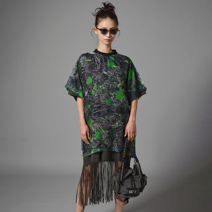 FRINGE T-SHIRT ONE-PIECE