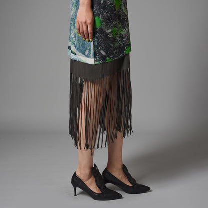 FRINGE T-SHIRT ONE-PIECE