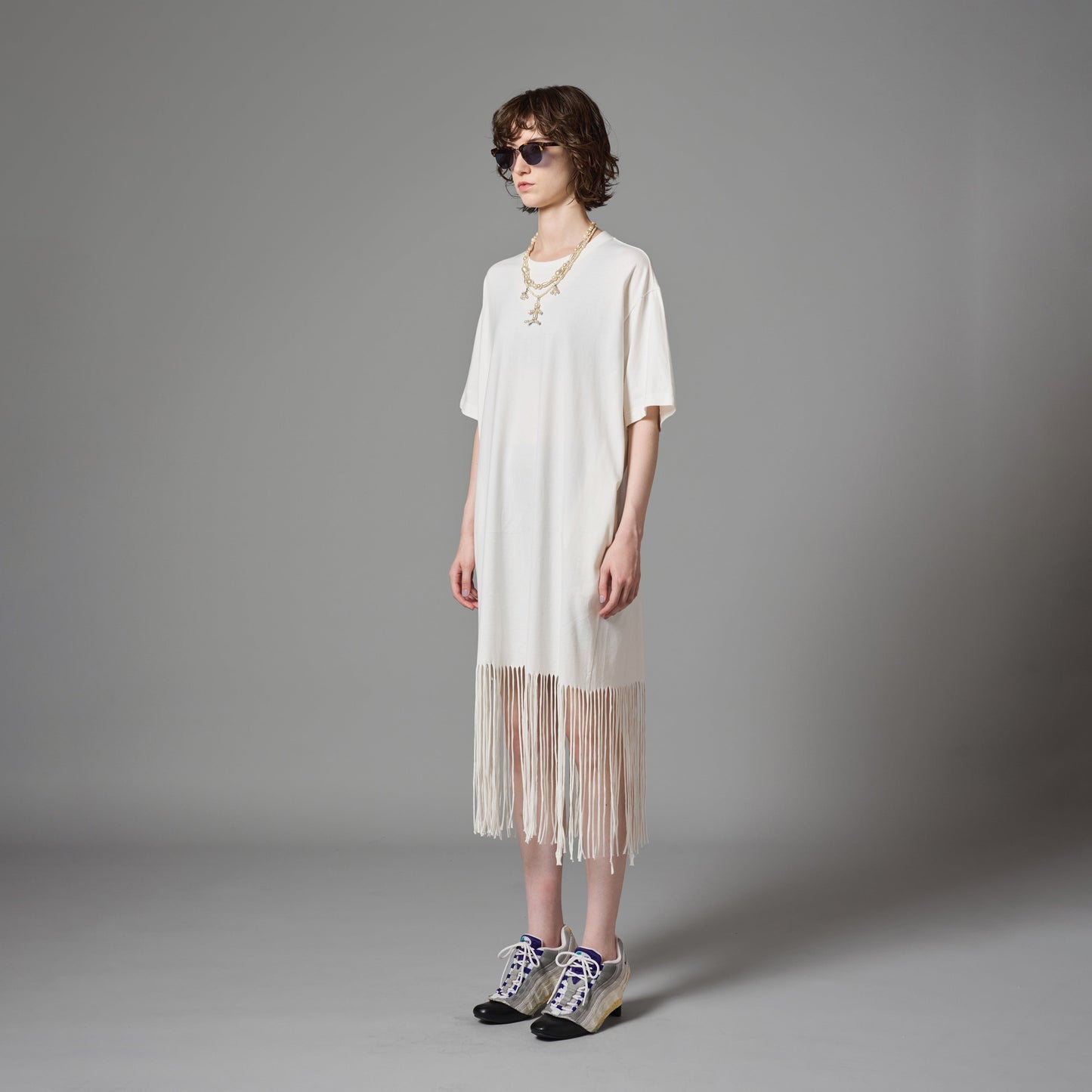 FRINGE T-SHIRT ONE-PIECE