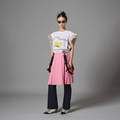 FRILL SLEEVE T-SHIRT