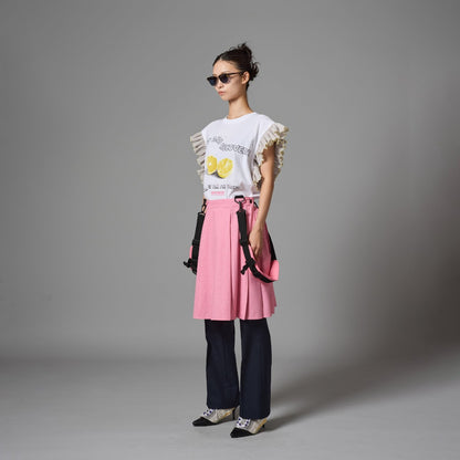 FRILL SLEEVE T-SHIRT