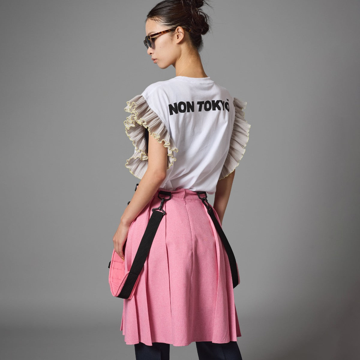 FRILL SLEEVE T-SHIRT