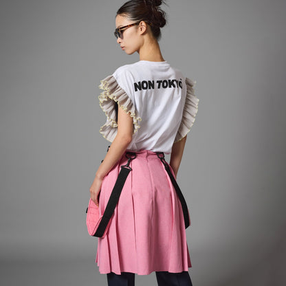 FRILL SLEEVE T-SHIRT