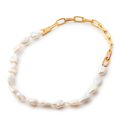 Clip Necklace/Big Pearl