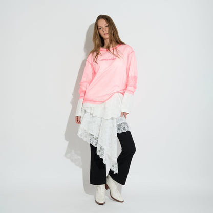 MESH LAYERED LONG T-SHIRT