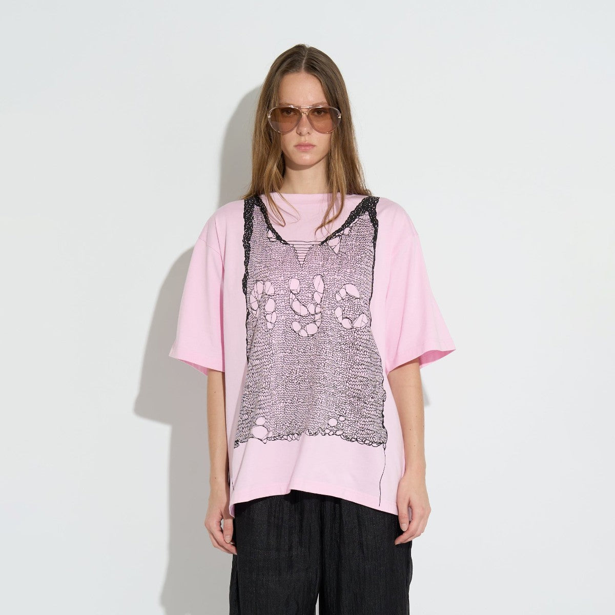TROMPE LOEIL PRINT OVERSIZED T-SHIRT