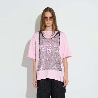 TROMPE LOEIL PRINT OVERSIZED T-SHIRT