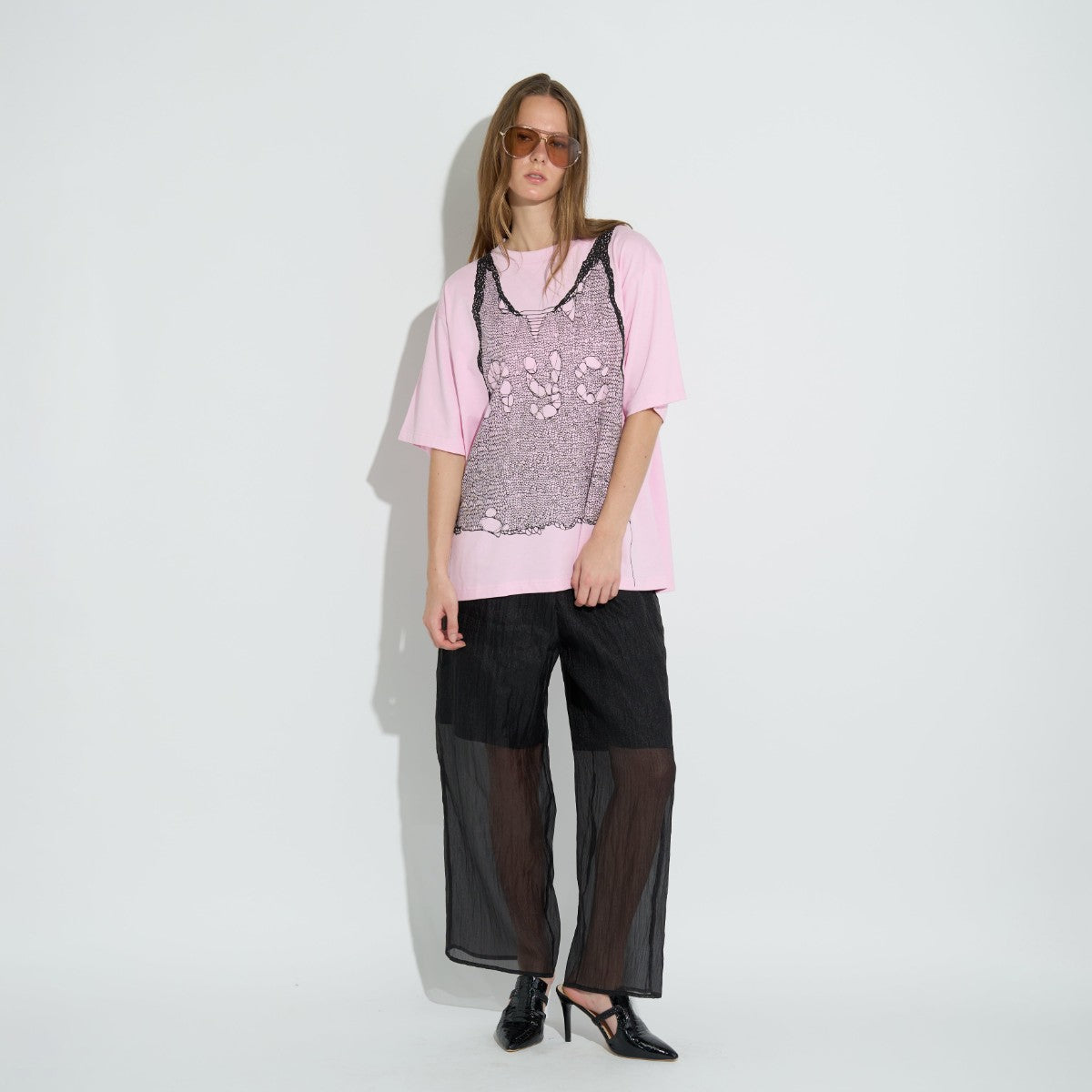 TROMPE LOEIL PRINT OVERSIZED T-SHIRT