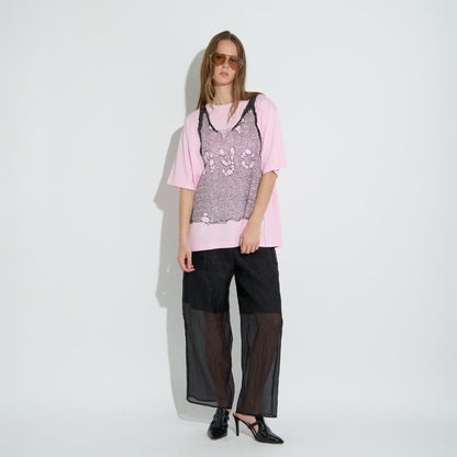 TROMPE LOEIL PRINT OVERSIZED T-SHIRT
