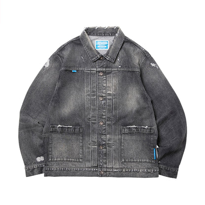 DAMAGED DENIM TRUCKER JACKET