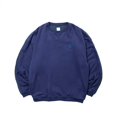 COTTON FLEECE QUILTED CREWNECK
