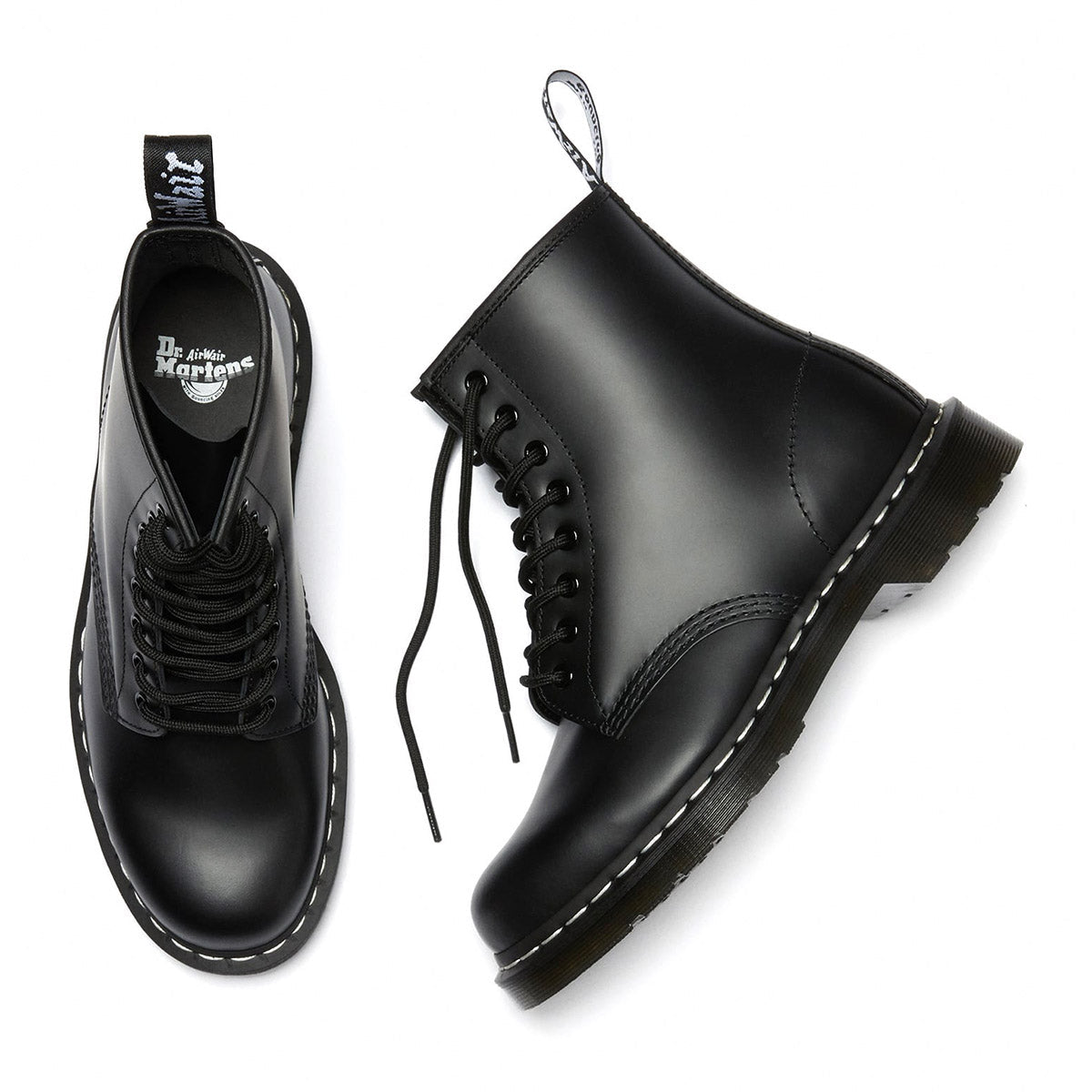 Dr. MARTENS 1460 White Stitch 8 Eye Boots ドクターマーチン 1460 ホワイトステッチ 8 ホール ブーツ 24758001【メンズ エイトホールブーツ レザーブーツ 定番モデル ミッドカットブーツ 26FW】