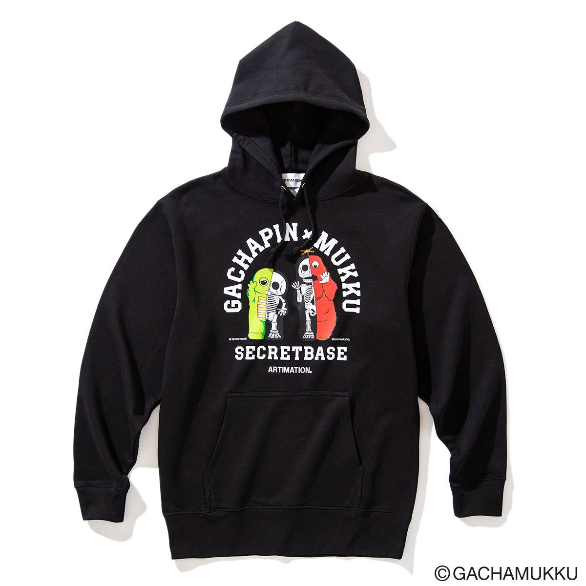 <GACHAPIN & MUKKU X ARTIMATION X SECRET BASE> G & M HOODIE