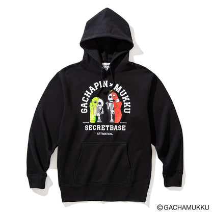 <GACHAPIN & MUKKU X ARTIMATION X SECRET BASE> G & M HOODIE