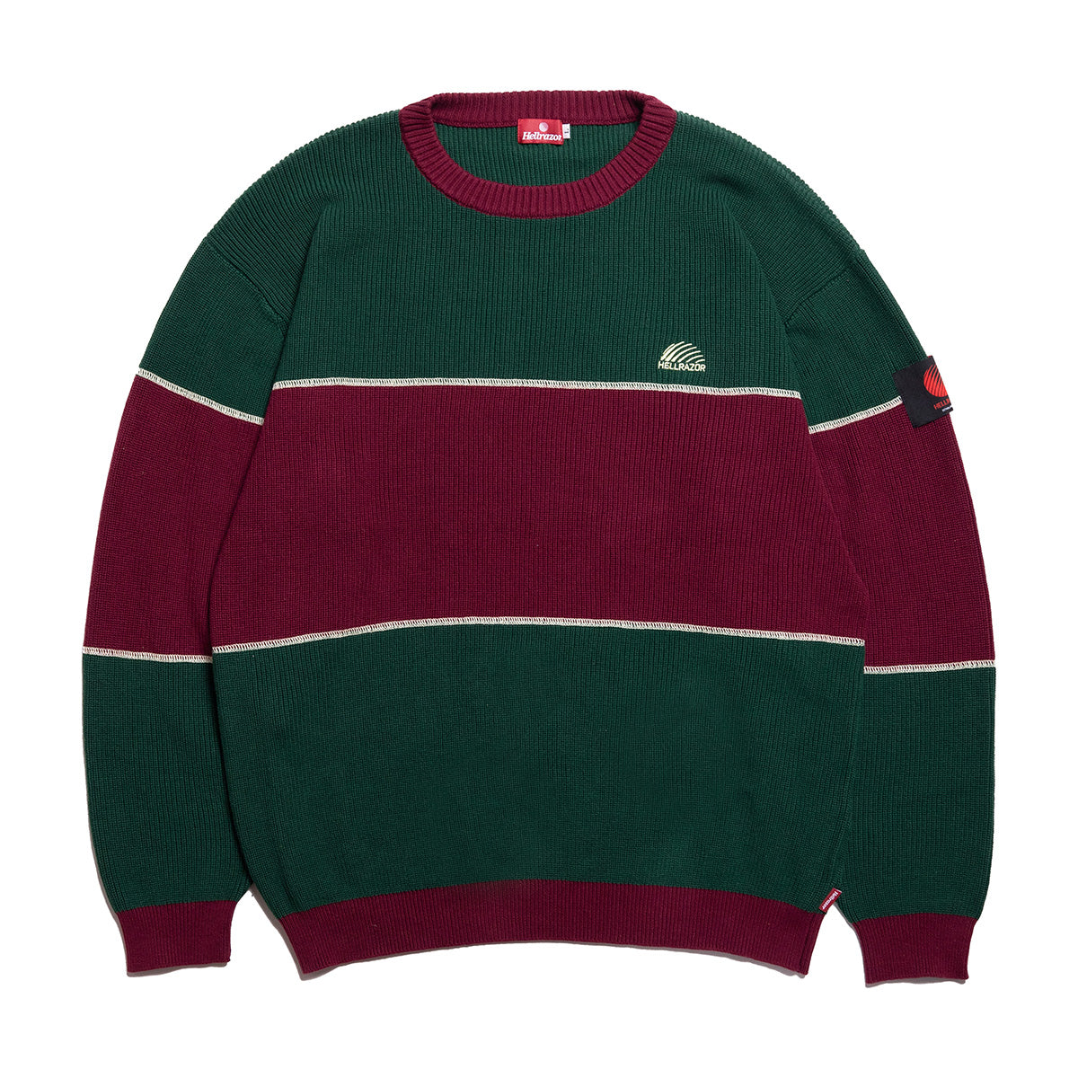 BIG STRIPE CREW KNIT