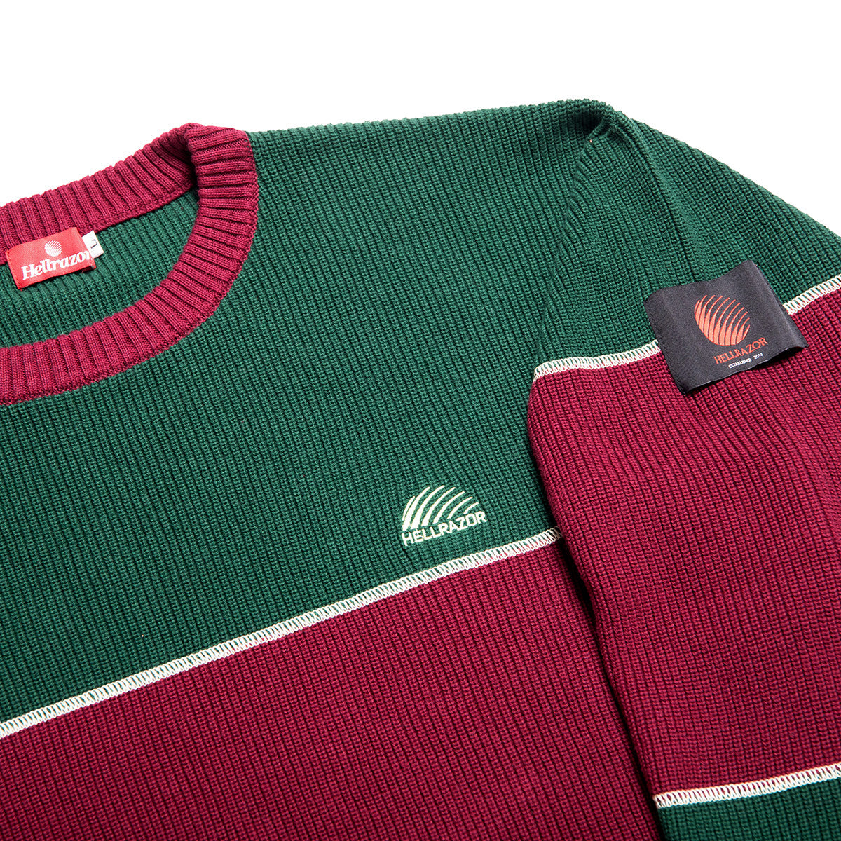 BIG STRIPE CREW KNIT