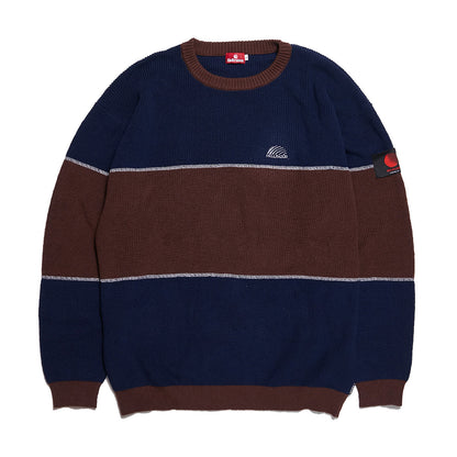 BIG STRIPE CREW KNIT