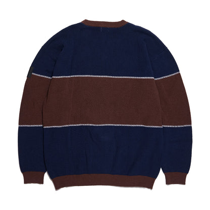 BIG STRIPE CREW KNIT