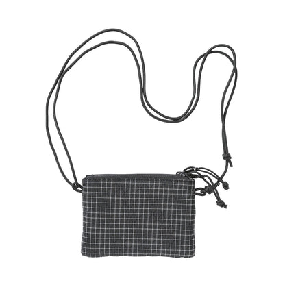 GRID NYLON DOUBLE ZIP POUCH