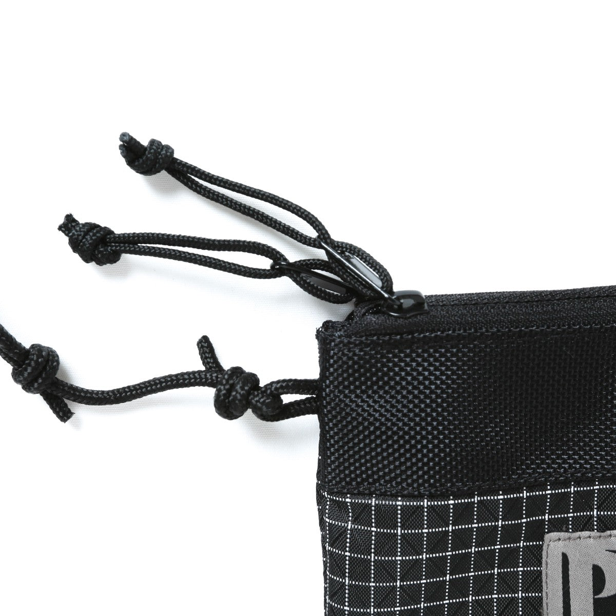 GRID NYLON DOUBLE ZIP POUCH