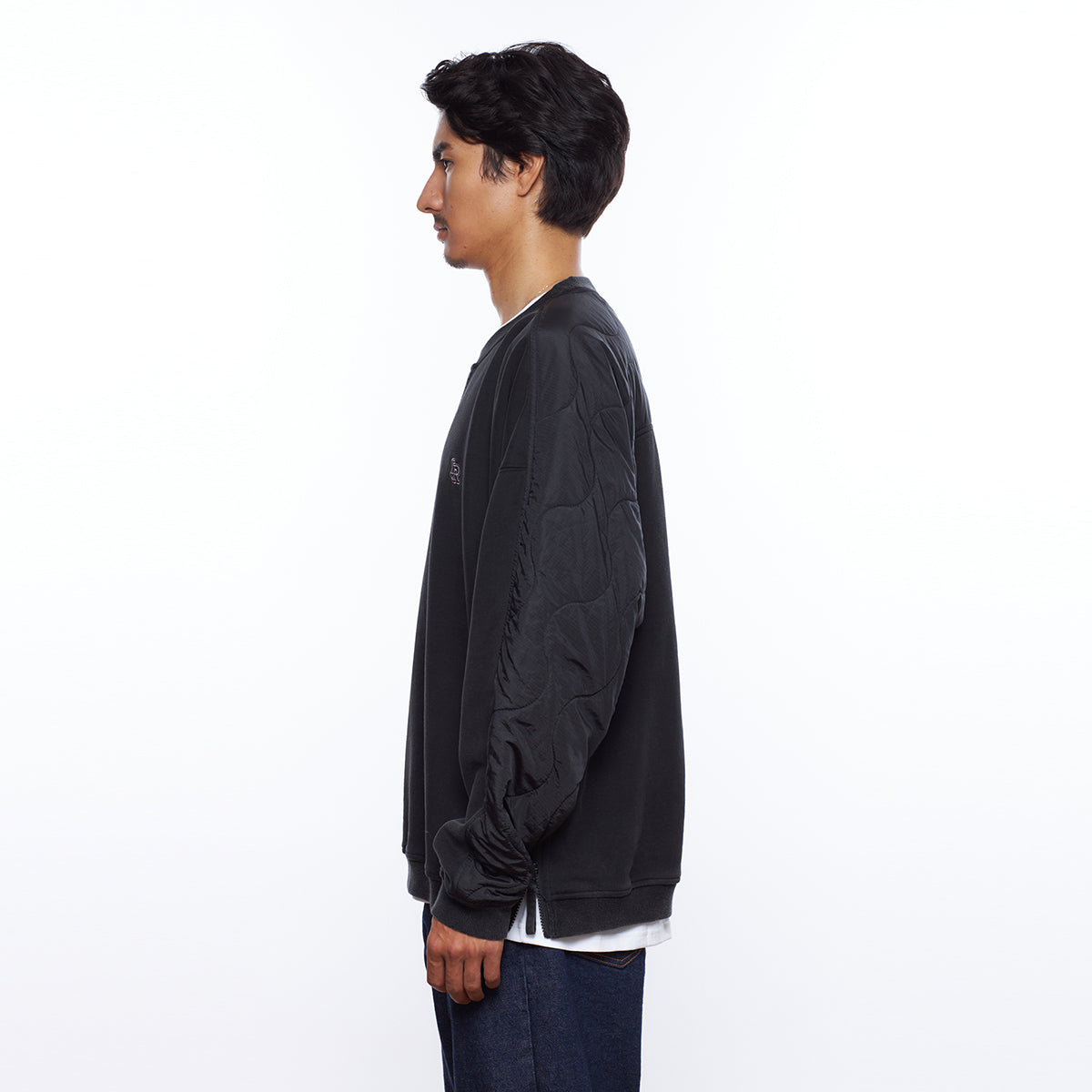 COTTON FLEECE QUILTED CREWNECK III