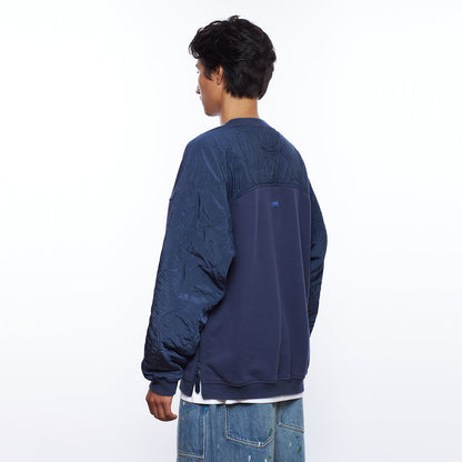 COTTON FLEECE QUILTED CREWNECK III